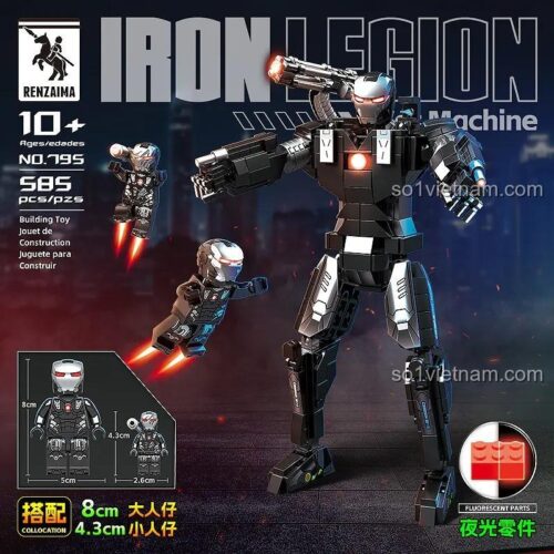 Mô hình Chiến Máy RENZAIMA 795 và các minifigure đi kèm
