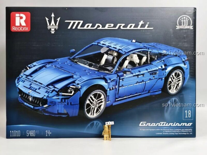 Hình ảnh xe Maserati GranTurismo thật, nguồn cảm hứng cho bộ lắp ghép Reobrix 11010, siêu xe đẳng cấp.