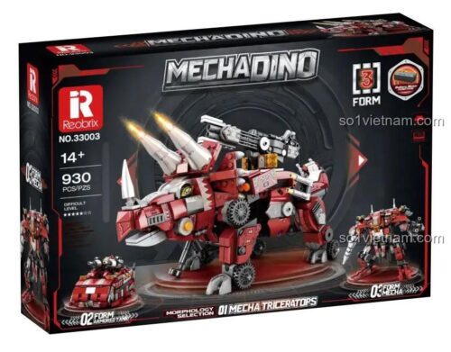 Hộp sản phẩm bộ lắp ghép Reobrix 33003 Mecha Dino