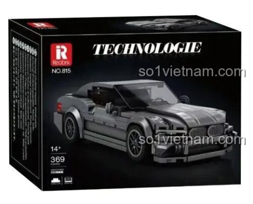 Hộp sản phẩm đồ chơi mô hình Reobrix 815 xe thể thao BMW, món quà sáng tạo cho bé trai 14 tuổi.