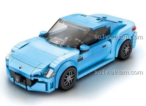 Mô hình bộ lắp ghép Xe Thể Thao Maserati Reobrix 824 màu vàng, đồ chơi cho bé trai 6 tuổi giá rẻ.