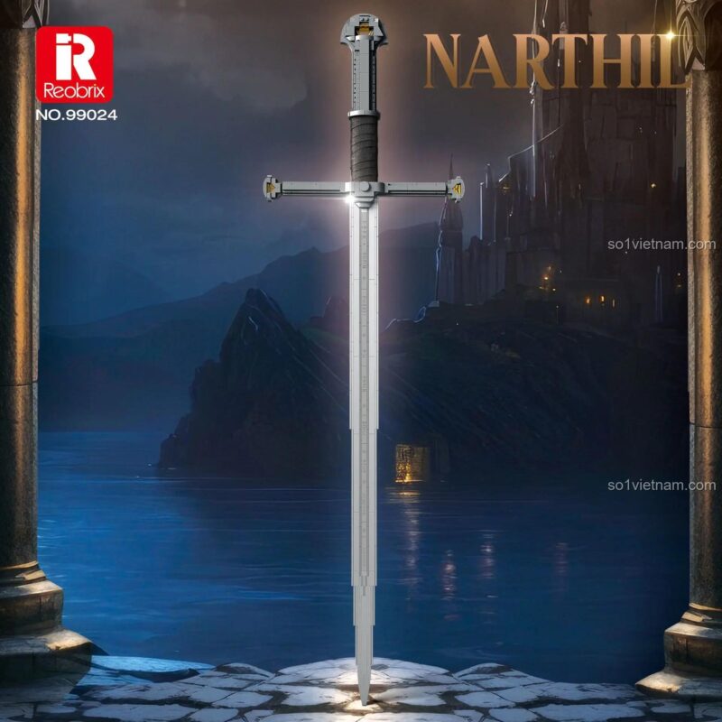 Đồ chơi xây dựng Thanh kiếm của Aragorn Reobrix 99024, mô hình trưng bày kiệt tác huyền thoại, giá tốt cho con trai 14 tuổi