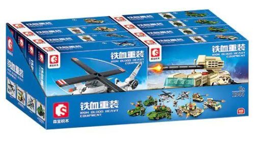 SEMBO 1345 Bộ đồ chơi xe quân sự Iron Blood Heavy Equipment, lắp ráp 8 mẫu xe quân sự, phù hợp cho bé trai 6 tuổi, chất liệu nhựa ABS cao cấp, giá tốt