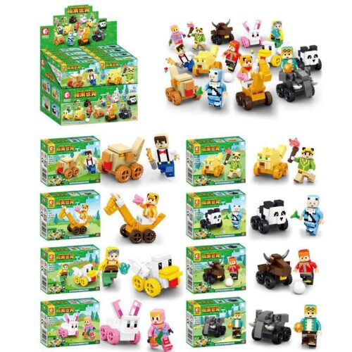 Hộp sản phẩm bộ lắp ghép SEMBO Pixel World 1910 Đội Xe Thú Cưng Dễ Thương