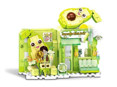 SEMBO 601561 Cửa hàng Nước ép Bơ Funny Juice bộ đồ chơi lắp ráp cho bé 6 tuổi