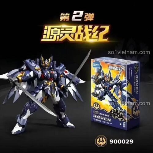Mô hình Raven SEMBO 900029 bên cạnh hộp sản phẩm