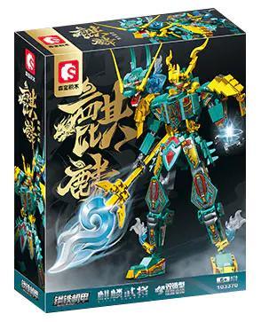 bộ lắp ghép Robot Kỳ Lân Võ Tướng SEMBO 103370 giá tốt, hộp sản phẩm đồ chơi lắp ráp cho bé trai 6 tuổi