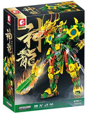bộ đồ chơi Mecha Thần Long Võ Thánh bộ lắp ghép SEMBO 103372 giá tốt cho con trai 6 tuổi, hộp sản phẩm chất lượng cao