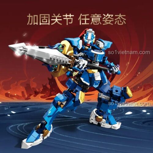Đồ chơi lắp ráp Mecha Triệu Vân SEMBO 103394 với khớp nối linh hoạt, giúp bé trai 6 tuổi tạo dáng sáng tạo, phát triển tư duy.