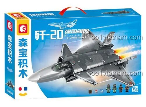 SEMBO 202199 Máy bay chiến đấu J-20 Tàng hình - Hộp sản phẩm