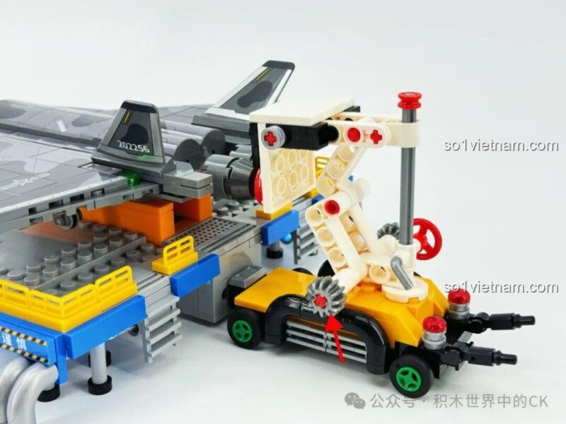 Sembo 202256 Máy Bay Chiến Đấu J-20, cần cẩu di động đang hoạt động, chất lượng tốt, đáng tiền cho bé trai 6 tuổi