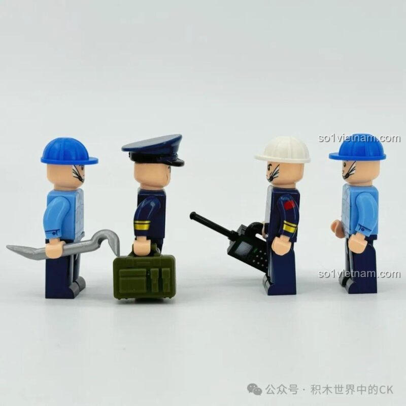 đồ chơi mô hình Sembo 202256 Dây Chuyền Sản Xuất Máy Bay Chiến Đấu J-20, minifigures từ phía sau, chất lượng tốt, đáng tiền cho bé trai 6 tuổi