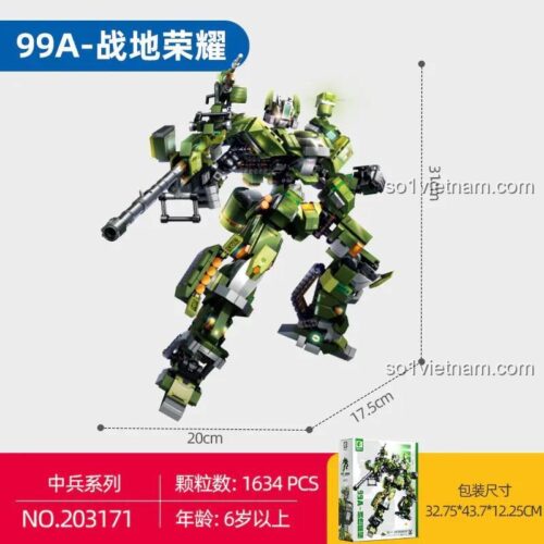 Robot Biến Hình 99A 3171, bộ lắp ghép Robot Chiến Đấu 99A, đồ chơi lắp ráp Mô hình Robot 99A, kích thước mô hình, giá rẻ