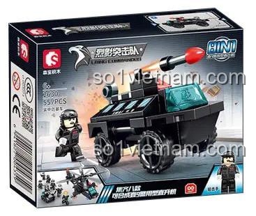 Bộ đồ chơi Trực thăng Cảnh sát SWAT SEMBO 2630 lắp ráp 8 mẫu khác nhau