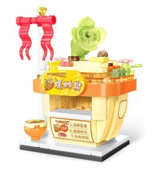 SEMBO 601189 Cửa hàng Bún Ốc bộ lắp ghép mini block