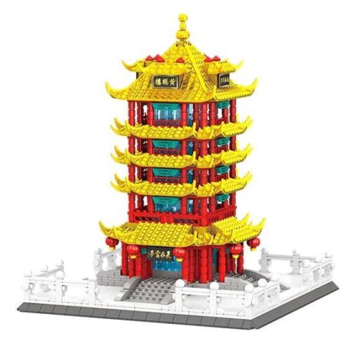 Ảnh chụp chính diện bộ lắp ghép Hoàng Hạc Lâu Sembo 601556, một đồ chơi mô hình kiến trúc cổ dành cho bé trai và bé gái từ 6 tuổi, giá rẻ.