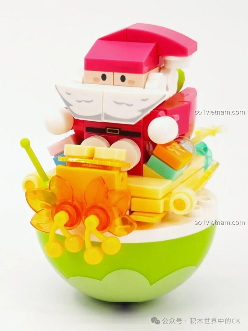 Linh kiện và sách hướng dẫn lắp ráp bộ lắp ghép SEMBO 605038 Ông Già Noel Giao Quà, đồ chơi mô hình 038, cho bé 6 tuổi