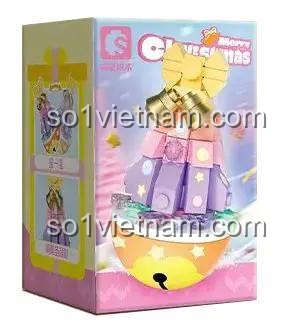 Hộp bộ lắp ghép Cây thông Giáng Sinh SEMBO 605039, đồ chơi Giáng Sinh cho bé gái 6 tuổi, giá rẻ