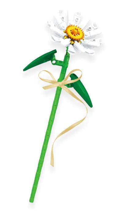 bộ lắp ghép Hoa Cúc Họa Mi SEMBO 611020, đồ chơi lắp ghép cho bé gái 6 tuổi, mô hình hoa cúc trắng vàng xanh lá, giá tốt