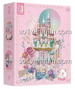 Hộp bộ xếp hình SEMBO 611108 Lâu Đài Hoa Mộng Mơ, đồ chơi xây dựng cho bé gái 6 tuổi, giá tiết kiệm