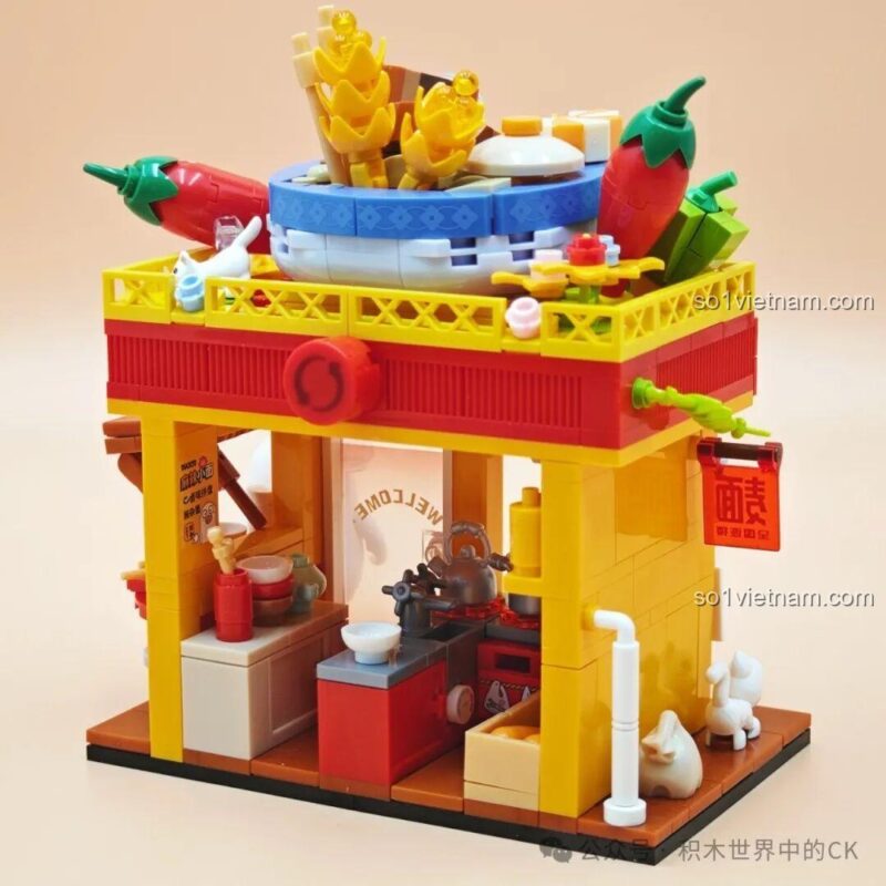 Mô hình Cửa hàng Vịt Lưu 018, đồ chơi mô hình 612018 đã lắp ráp hoàn chỉnh