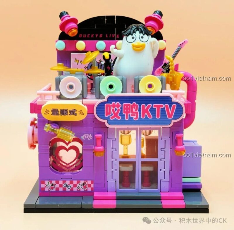 Mặt sau bộ đồ chơi 612021 KTV Vịt Ai, giá tốt cho bé gái 6 tuổi.