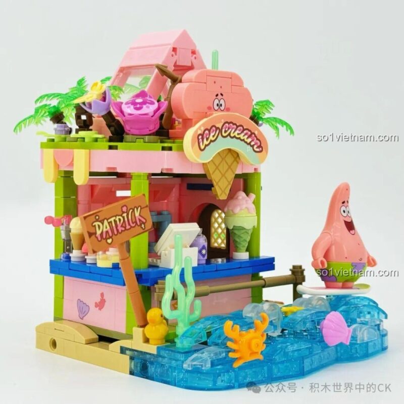Mô hình Cửa hàng lướt sóng Bikini Bottom SEMBO 612219 với quầy bar