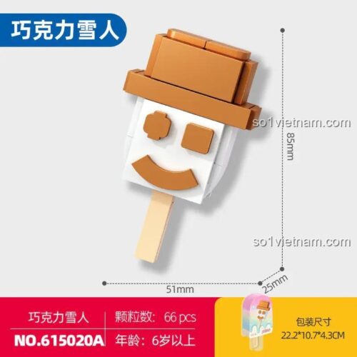 SEMBO 615020A Mô hình kem Sô cô la Người Nhện - Bộ lắp ghép sáng tạo, đồ chơi giáo dục cho bé 6 tuổi