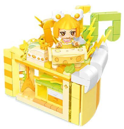 SEMBO 615033 Mango Cheese Rock House Bộ lắp ghép Ngôi nhà bánh ngọt Ngôi nhà nhạc rock