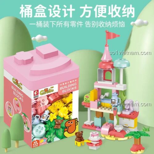 Bộ lắp ghép SEMBO 690901 Lâu đài công chúa, Ngôi nhà cổ tích, Thế giới cổ tích, Thế giới đồ chơi, Thế giới đồ ngọt, Thế giới thần tiên, Thế giới phép thuật, Thế giới đồ chơi trẻ em, Thế giới đồ chơi bé gái, 3 tuổi, Con gái, Lắp ráp, Thiết kế hộp đựng tiện lợi, Lắp ráp 5 kiểu, ABS nhựa cao cấp, giá tốt