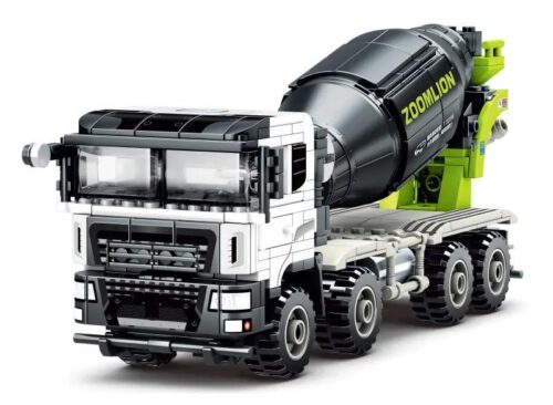 Mô hình hoàn thiện của bộ lắp ghép Xe Trộn Bê Tông Zoomlion Sembo 705110, một món đồ chơi xây dựng giá rẻ dành cho con trai 6 tuổi.