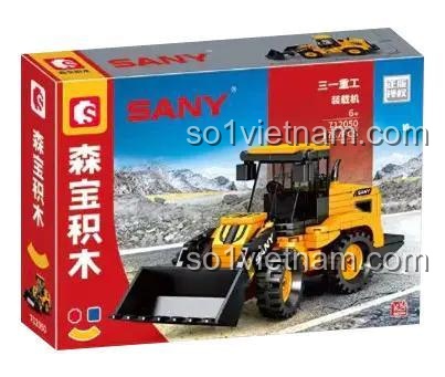 Hộp sản phẩm bộ lắp ghép SEMBO 712050 Xe xúc lật Sany, đồ chơi lắp ráp chất lượng cao cho bé trai 6 tuổi, giá tiết kiệm.