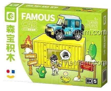 Hình ảnh hộp sản phẩm đồ chơi mô hình Sembo 714509 Bữa Tiệc Lửa Trại, thể hiện rõ số chi tiết 275 và độ tuổi 6+.