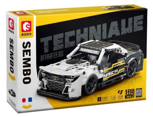 Hộp sản phẩm bộ lắp ghép SEMBO 715301 Xe Đua Chevrolet Camaro, đồ chơi mô hình Technic cho bé trai 6 tuổi giá rẻ.