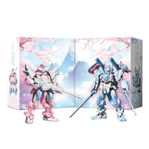 Bộ Lắp Ghép Mô Hình Robot SEMBO 900041 Võ Thành Hầu và Date Masamune - Phiên bản giới hạn Hoa Anh Đào, 25 khớp cử động linh hoạt, Hộp đựng làm phông nền, Đồ chơi lắp ráp cho bé trai 14 tuổi