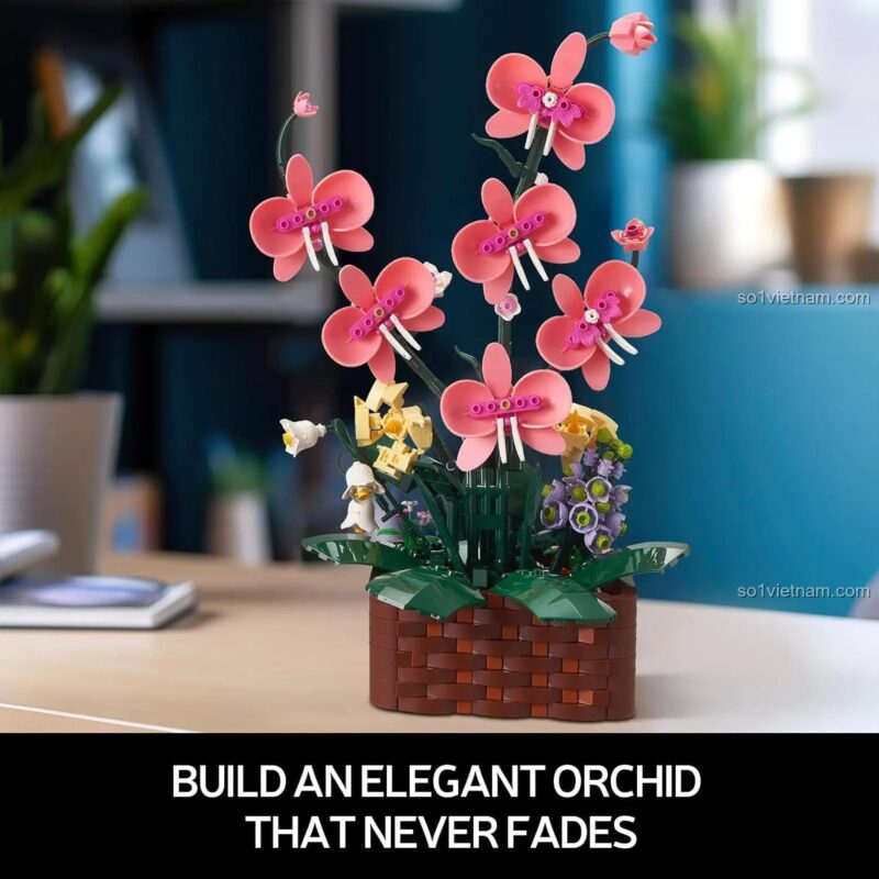 SEMBO 92202 Chậu Lan Hồ Điệp Lắp Ghép Tương thích LEGO® - Chậu hoa