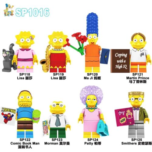Bộ Nhân Vật The Simpsons SEMBO SP1016, 8 minifigures độc đáo, đồ chơi lắp ghép cho bé 6 tuổi