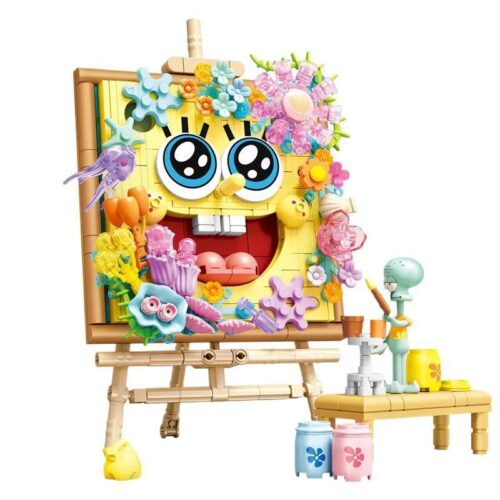 Mô hình 3D Hải Ngư Tinh Anh Bức Tranh Hoa với mắt có thể xoay, bộ lắp ghép SEMBO 612215 cho bé 6 tuổi