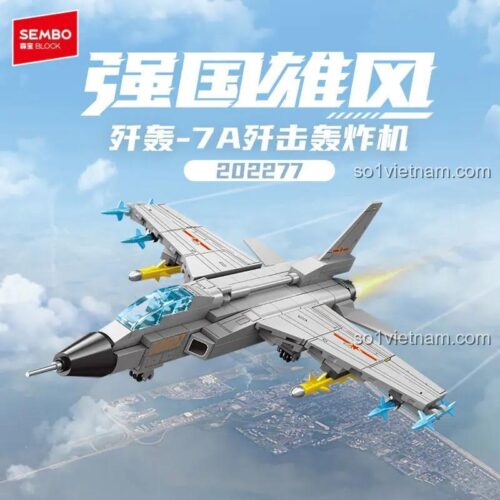 SEMBO 202277 Bộ lắp ghép Máy bay chiến đấu J-36, Máy bay chiến đấu thế hệ 6, Máy bay quân sự STEM, 190 Mảnh, Độ tuổi 6+, Giá tốt
