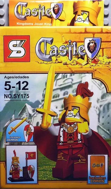 Hộp đồ chơi mô hình Vua King của bộ sưu tập Minifigures Lâu Đài Trung Cổ Sheng Yuan SY175, món quà giá rẻ cho bé trai 5 tuổi.