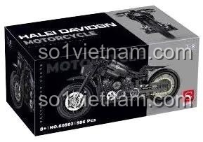 bộ xếp hình 60502, đồ chơi lắp ráp Mô tô Harley-Davidson, hộp sản phẩm Shuanggao 60502, mô hình xe mô tô, giá tiết kiệm
