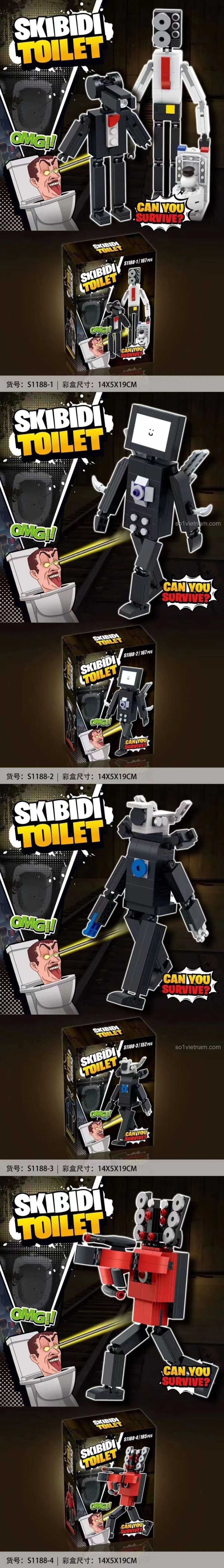 Các hộp sản phẩm Skibidi Toilet S1188