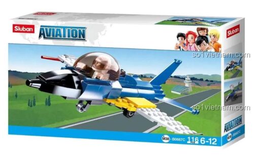 Hộp sản phẩm Sluban M38-B0667C Máy bay phản lực