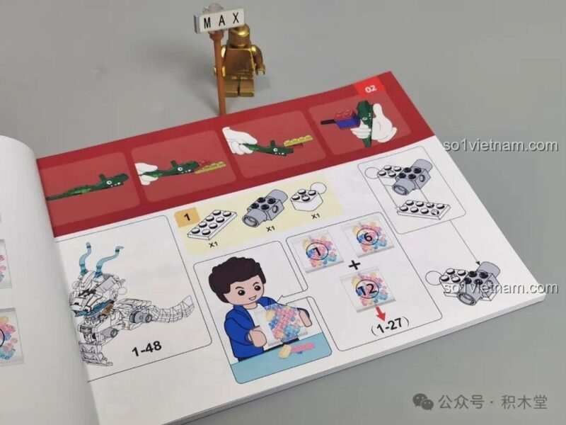 Hướng dẫn biến hình 2 dạng của Sluban M38-B1059 Bạch Long Mã, từ chiến kỵ sang robot, đồ chơi lắp ráp cho bé trai 8 tuổi