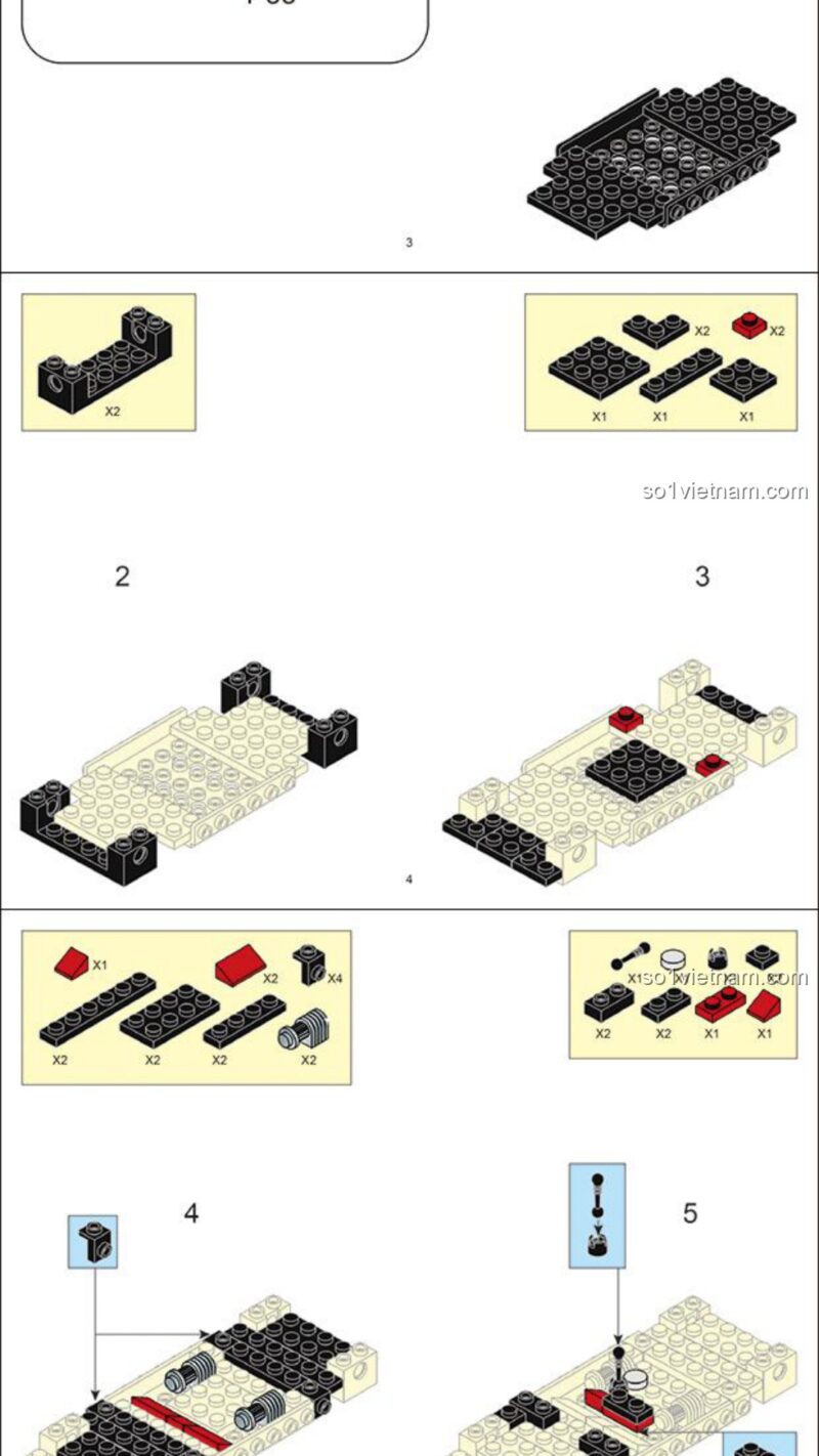 Xe Đua Sluban M38-B1085 Hướng Dẫn Lắp Ghép Sluban B1085 Xe Đua PDF Gốc Chất Lượng Cao