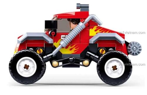 Sluban M38-B1105 Xe Jeep địa hình vượt chướng ngại vật, Xe địa hình, Xe bán tải, Xe off-road, Đồ chơi lắp ghép cho bé trai 6 tuổi, Đồ chơi xe cộ giá tốt