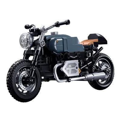 Sluban M38-B1134 Mô tô BMW R NineT, bộ lắp ghép xe mô tô tỉ lệ 1:12 chân thực cho bé trai 6 tuổi, giá tốt.