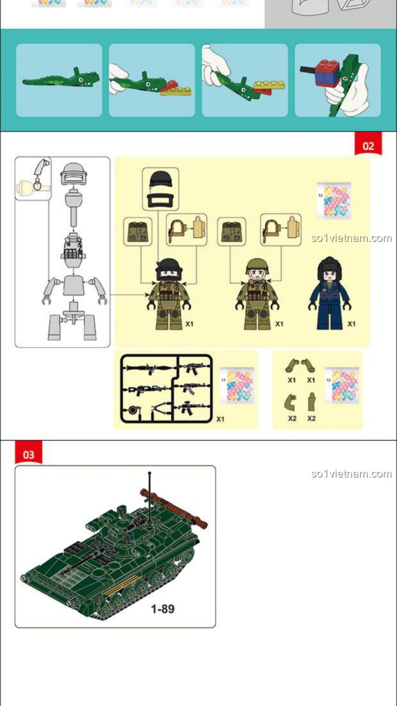 Xe tăng BMP-2MS Sluban M38-B1136 hướng dẫn lắp ráp Sluban M38-B1136 Xe tăng BMP-2MS
