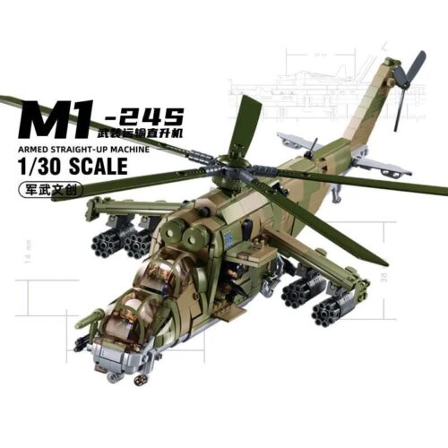 bộ lắp ghép Trực Thăng Vận Tải Vũ Trang MI-24S Sluban M38-B1137 tỉ lệ 1:35, mô hình trực thăng quân sự cho bé trai 8 tuổi, đồ chơi lắp ráp giá tốt