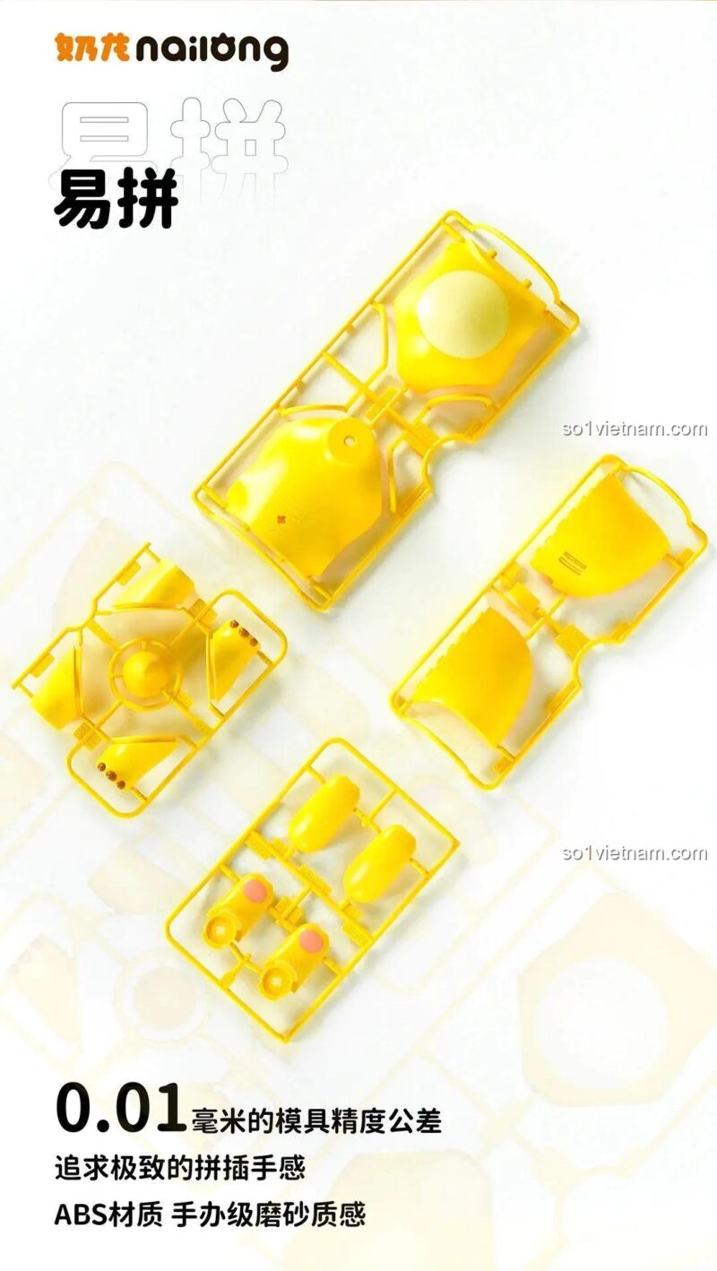 Các vỉ chi tiết của Mô hình Nai Long 1232, thể hiện độ chính xác cao của khuôn đúc và chất liệu nhựa ABS cao cấp.